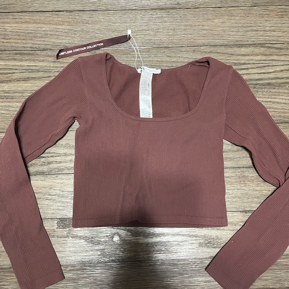 Zara Long Sleeve Crop Top NWT Size S